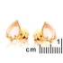 Natural rose quartz drop earrings in gold gold plated 925 silver