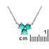 Ketting met ronde natuurlijke groene onyx, in 925 gerhodineerd zilver, lengte 41+3 cm