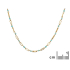 Collier avec amazonite bleue naturelle, argent 925 doré, 42+3 cm