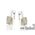 Boucles d'oreilles pendantes avec labradorite ovale, en argent rhodié 925