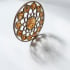 Oplaadbord en mandala-decoratie met berk en barnsteen, 11 cm