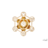 Placa de carga y decoración metatron con abedul y ámbar, 11 cm