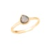 Labradoriet hart ring 6mm verguld zilver 925/1000