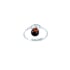 Ring met natuurlijke cognac barnsteen uit de Oostzee, in 925 gerhodineerd zilver
