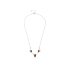 Collier feuille avec ambre cognac naturel, argent rhodié 925, 41+4 cm