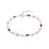 Bracciale in multipietra multicolore ovale naturale, argento rodiato 925, 3x5 mm