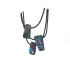 Natural multi-colored Australian boulder opal necklace, 925 silver, 50 cm
