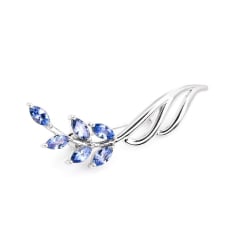 Broche avec tanzanite bleue...