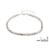 Round multi-colored multi-stone bracelet, rhodium-plated 925 silver, 15+3 cm