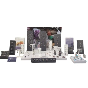 Kit de joyería de ópalo australiano y expositores para su implantación