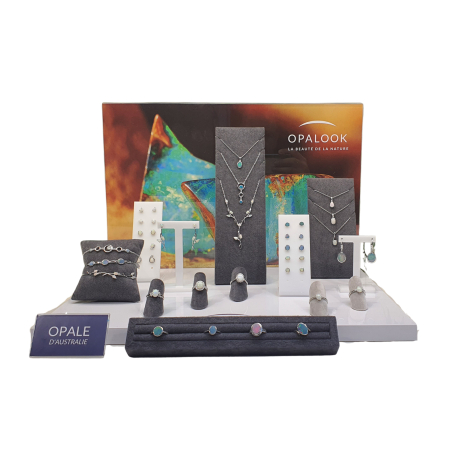 Kit de bijoux en opale d'Australie et présentoirs pour implantation
