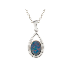 Pendant with natural blue...