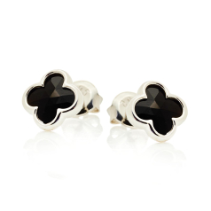 Clover stud earrings with...