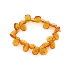Bracelet avec ambre cognac...