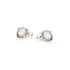 Round multi-colored labradorite stud earrings, rhodium-plated 925 silver, 9 mm