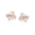 Pendientes de botón de multipiedra multicolor, plata rodiada 925