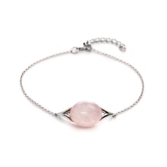 Rozenkwartsarmband ovaal...