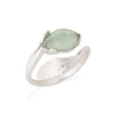 Bague avec quartz vert...