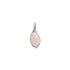 Pendente de quartzo rosa irregular natural, em prata rodiada 925, 1,4x3,3 cm