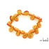 Pulseira de âmbar báltico cognac gota natural, 22 cm