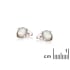 Round multi-colored labradorite stud earrings, rhodium-plated 925 silver, 9 mm