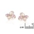 Multi-colored multi-stone stud earrings, rhodium-plated 925 silver