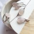 Pulseira de quartzo rosa oval natural, em prata rodiada 925