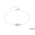 Bracciale in agata blu ovale tinta, in argento rodiato 925, 16+3 cm