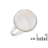 Bague avec nacre blanche ronde naturelle, en argent rhodié 925