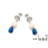 Boucles d'oreilles pendantes avec kyanite multicolore, argent rhodié 925