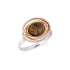 Bague avec labradorite multicolore ovale, argent rhodié 925, 1,5x1,3 cm