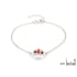 Pulseira árvore da vida de âmbar cognac redondo, prata rodiada 925, 16+3 cm