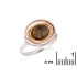 Bague avec labradorite multicolore ovale, argent rhodié 925, 1,5x1,3 cm