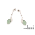 Pendientes de cuarzo natural, en plata rodiada 925
