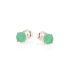Boucles d'oreilles rondes avec aventurine verte naturelle, en argent rhodié 925