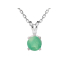 Pandantiv rotund cu aventurin verde natural rotund, din argint 925 placat cu rodiu