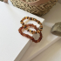 Armband met veelkleurige barnsteen, geheel barnsteen, 18-19 cm