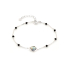 Labradorit ve spinel taşlı bileklik, rodyum kaplama gümüş 925, 15,5 + 3 cm