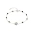 Pulsera con labradorita y espinela, plata 925 rodiada, 15,5 + 3 cm