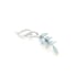 Broche avec opale blanche navette naturelle, en argent rhodié 925, 3x6 mm
