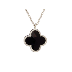 Collar de trébol con ónix...