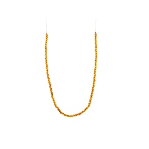 Collier avec ambre cognac naturel de la mer Baltique, argent rhodié 925, 73+3 cm