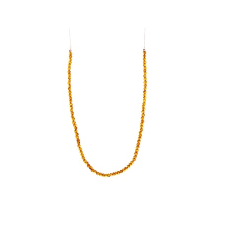 Baltische barnsteenketting cognac natuurlijk, gerhodineerd 925 zilver, 73+3 cm