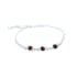 Baltisches Bernsteinarmband cognac rund natur, 925 Silber, 16+3 cm
