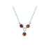 Baltische Bernsteinkette cognac rund natur, 925 Silber, 42+4 cm