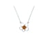 Baltische barnsteenketting cognac rond natuurlijk, 925 zilver, 42+4 cm