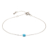 Bracelet avec turquoise bleue carrée reconstituée, acier inoxydable, 15,5-2-2 cm