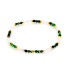 Irregular multi-colored agate bracelet, PVD gold-plated stainless steel, 18 cm