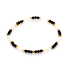 Bracciale in onice multicolore, acciaio inossidabile dorato PVD, 18 cm