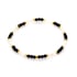 Bracelet avec onyx multicolore irrégulier, acier inoxydable doré PVD, 18 cm
